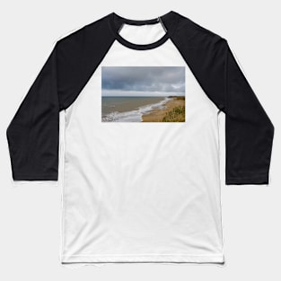 A view over Happisburgh beach from the cliffs Baseball T-Shirt